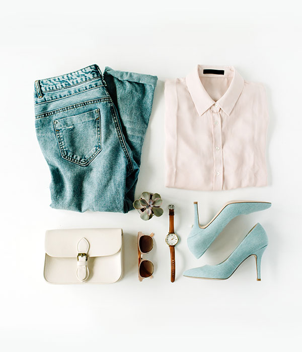 修身版袖反褶短袖上衣