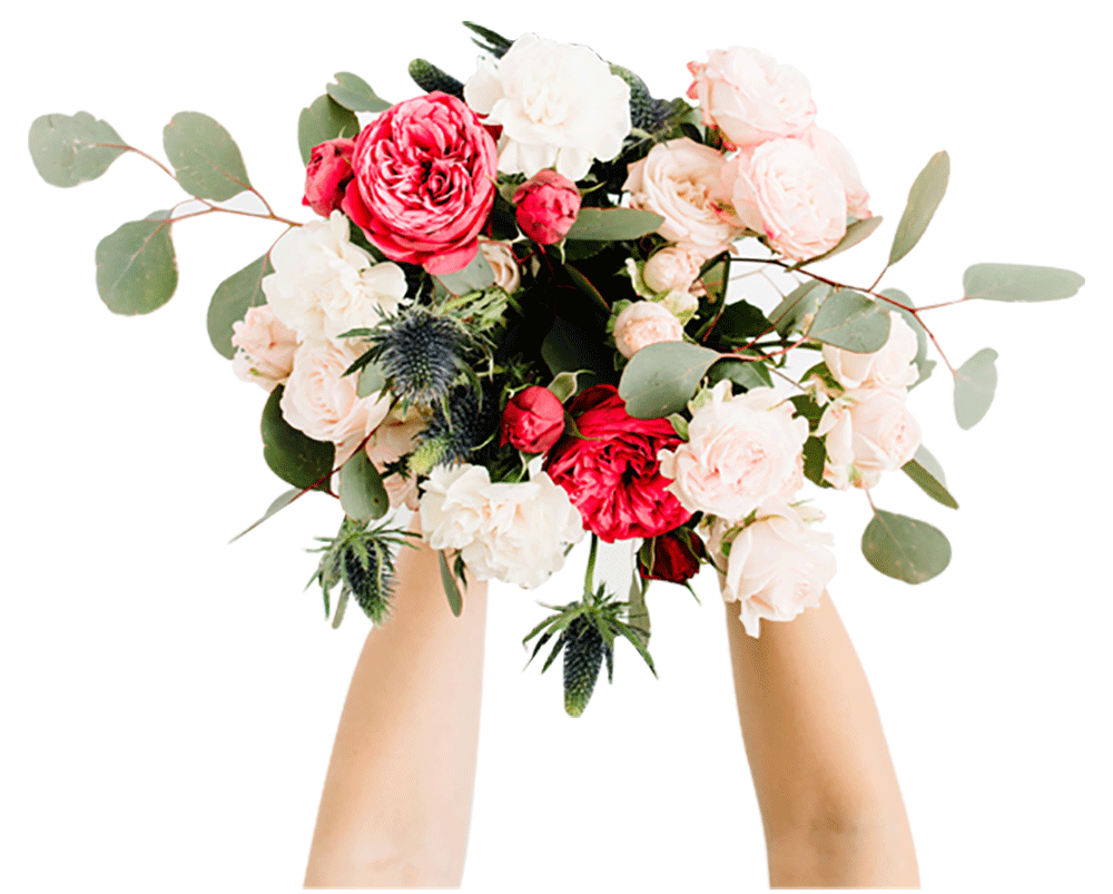 紅色捧花